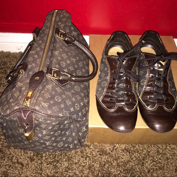 Louis Vuitton Monogram Idylle/Leather Sneakers - Picture 1 of 8